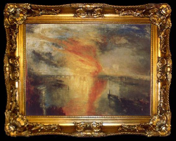 framed  Joseph Mallord William Turner THed Burning of the Houses of Lords and Commons,16 October,1834, ta009-2