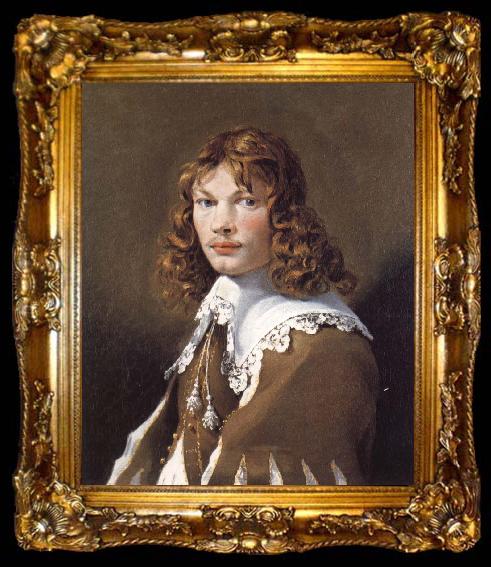 framed  Karel Dujardin Portrait of a Young Man, ta009-2