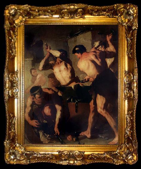 framed  Luca  Giordano The Forge of Vulcan, ta009-2