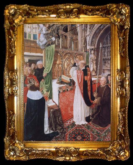 framed  MASTER of Saint Gilles The Mass of Saint Giles, ta009-2
