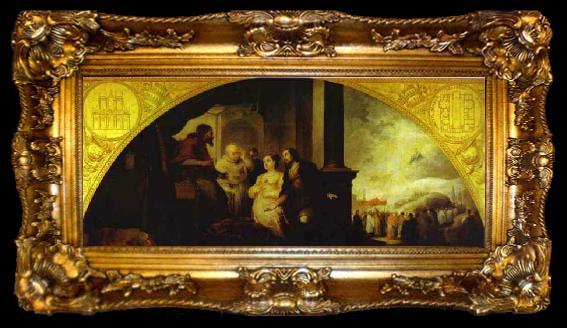 framed  MURILLO, Bartolome Esteban Patrician John Reveals his Dream to Pope Liberius, ta009-2