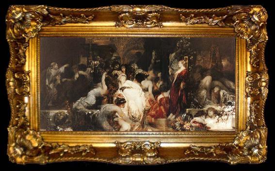framed  Makart, Hans The Plague in Florence, ta009-2