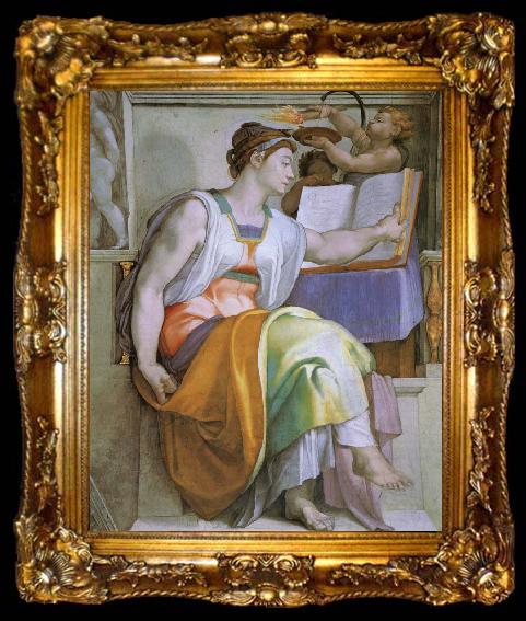 framed  Michelangelo Buonarroti Erythraeische sibille, ta009-2