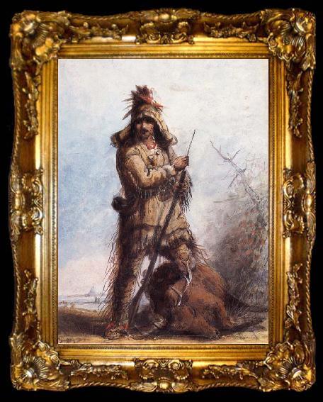 framed  Miller, Alfred Jacob Louis-Rocky Mountain Trapper, ta009-2