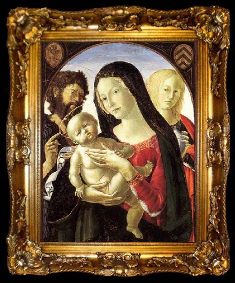 framed  Neroccio Madonna and Child with St John the Baptist and St Mary Magdalene, ta009-2