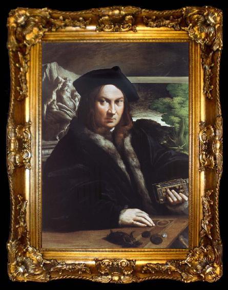 framed  PARMIGIANINO Portrait of A man, ta009-2