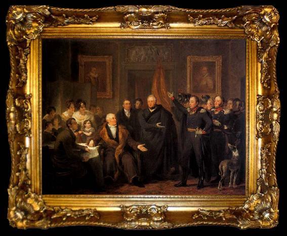 framed  PIENEMAN, Jan Willem. The Triumvirate Assuming Power on behalf of the Prince of Orange, 21 November 1813, ta009-2