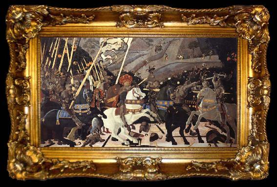 framed  Paolo Ucello The Battle of San Romano Niccolo of Tolentino at the Head of the Florentines, ta009-2