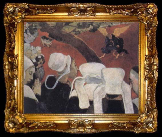 framed  Paul Gauguin The Vision after the Sermon, ta009-2