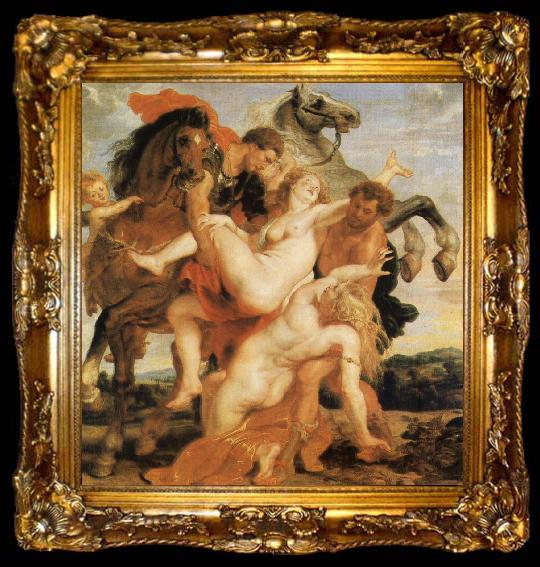 framed  Peter Paul Rubens The robbery of the daughters of Leucippus, ta009-2