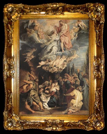 framed  Peter Paul Rubens The Coronacion of the Virgin one, ta009-2