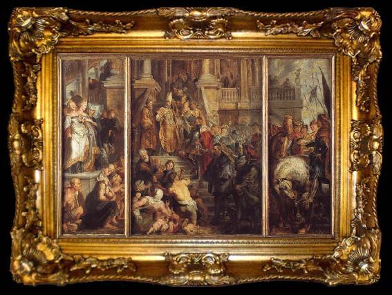 framed  Peter Paul Rubens Saint Bavo About to Receive the Monastic Habit at Ghent, ta009-2