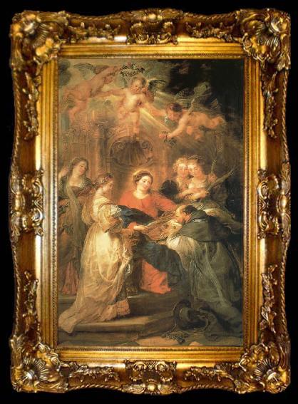 framed  Peter Paul Rubens Aparicion of Maria to San IIdefonso, ta009-2