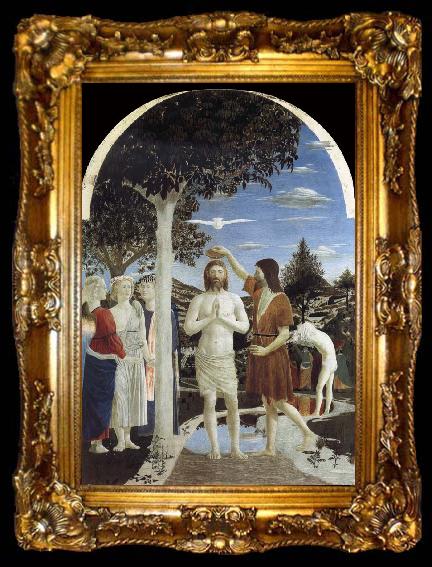 framed  Piero della Francesca THe Baptism of Christ, ta009-2