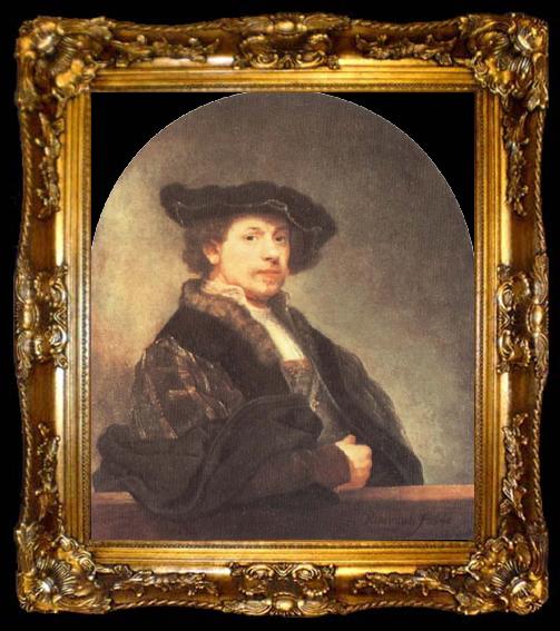framed  REMBRANDT Harmenszoon van Rijn Self-Portrait at the Age of Thrity-Four, ta009-2