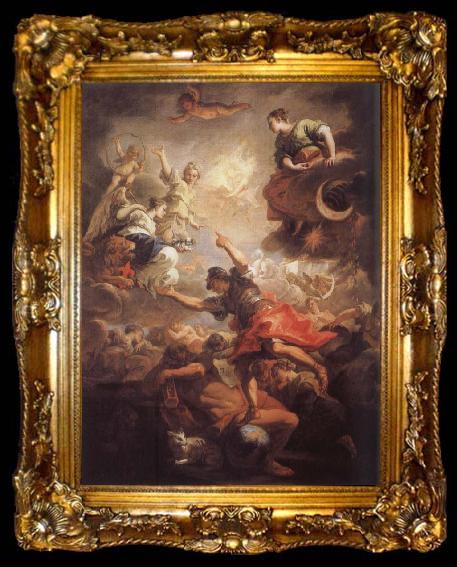 framed  RICCI, Sebastiano Allegory of Tuscany, ta009-2