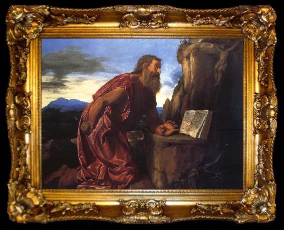 framed  SAVOLDO, Giovanni Girolamo Saint Jerome, ta009-2