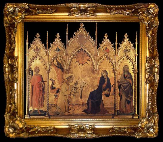 framed  Simone Martini La Anunciacion,Con los Santos Ansano y Margarina y Cuatro profesar, ta009-2