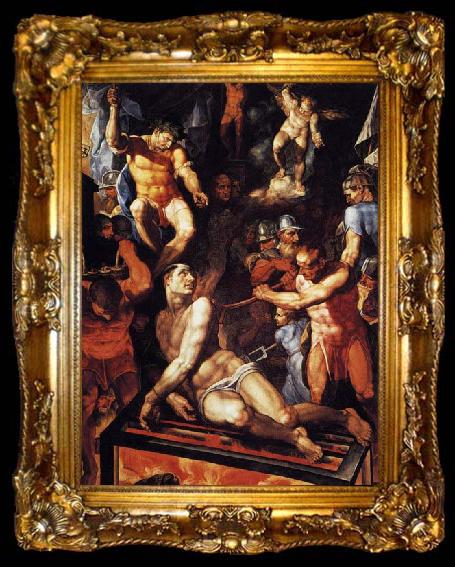 framed  TIBALDI, Pellegrino Martyrdom of St Lawrence, ta009-2