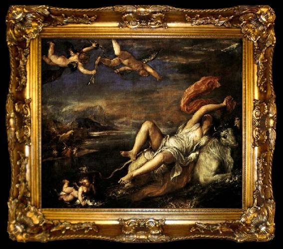 framed  TIZIANO Vecellio Rape of Europa, ta009-2