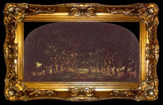 framed  Theodore Rousseau The Avenue of Chetnut Trees, ta009-2