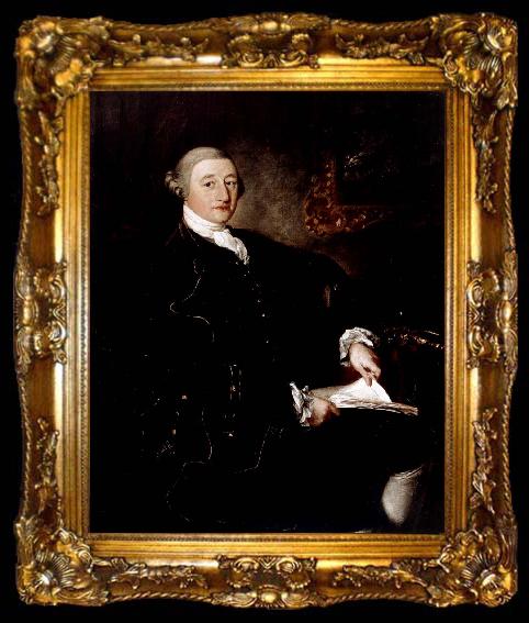 framed  Thomas Gainsborough Portrait of The Hon,Richard Savage Nassau, ta009-2