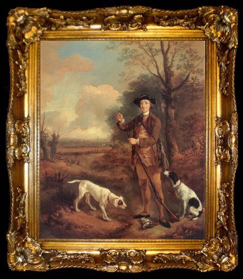 framed  Thomas Gainsborough Marjor John Dade of Tannington,Suffolk, ta009-2