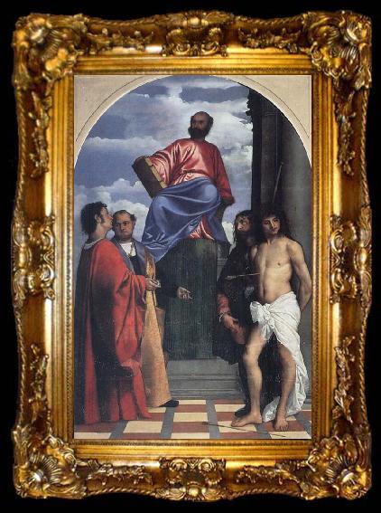framed  Titian St Mark with SS Cosmas,Damian,Roch and Sebastian, ta009-2
