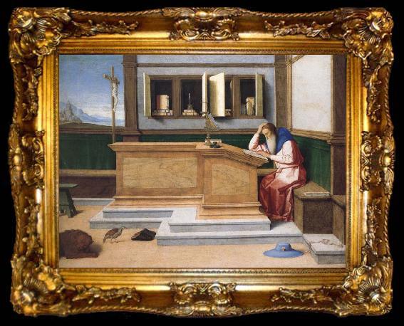 framed  Vincenzo Catena Saint Jerome in His Study, ta009-2