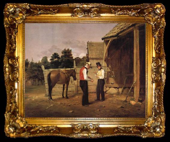 framed  William Sidney Mount Der Pferdehandel, ta009-2