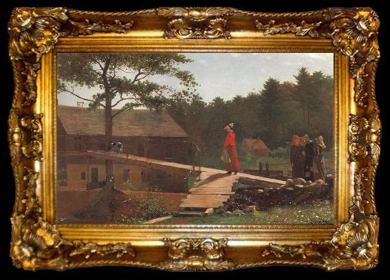framed  Winslow Homer Die Morgenglocke, ta009-2