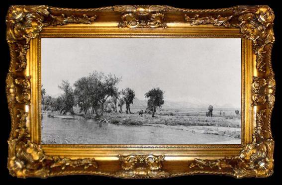 framed  Worthington Whittredge Longs Peak from Denver, ta009-2