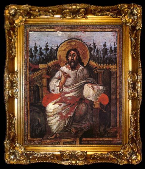 framed  unknow artist The Saint Johannes, from the Kroningsevangeliarium, ta009-2