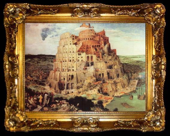 framed  unknow artist THe Tower of Babel, ta009-2