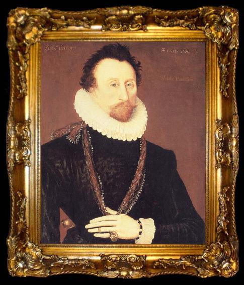 framed  unknow artist Sir John Hawkins, ta009-2