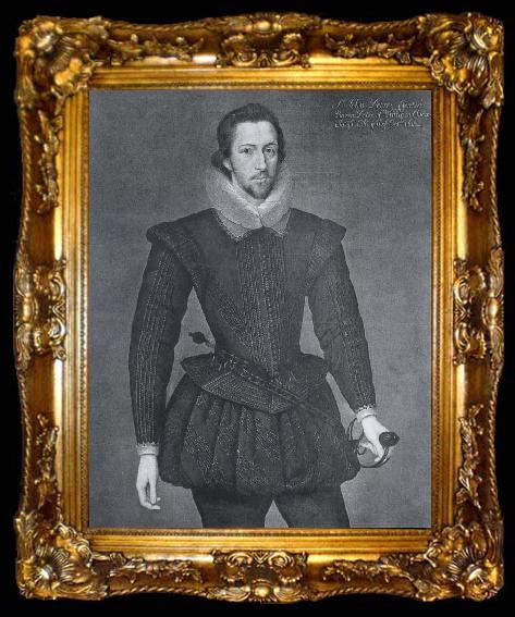 framed  unknow artist Sir John Petre of ingatestone Hall, ta009-2