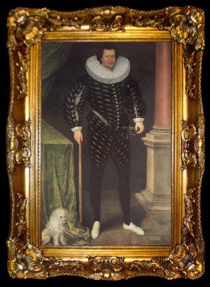 framed  unknow artist The Well-dressed gentleman of 1590, ta009-2