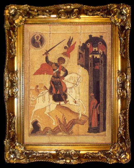 framed  unknow artist The Miracle of Saint George Sltying the Dragon, ta009-2