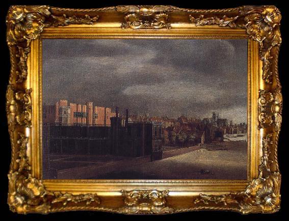 framed  Cornelis Bol View of Arundel House and the West Garden, ta009-2