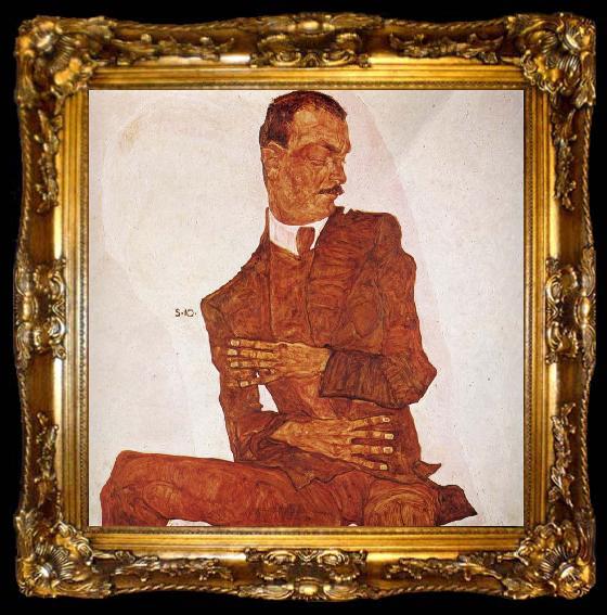framed  Egon Schiele Portrait of the Art Critic Arthur Roessler, ta009-2