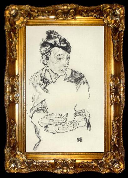 framed  Egon Schiele Portrait of the Artist-s mother, ta009-2