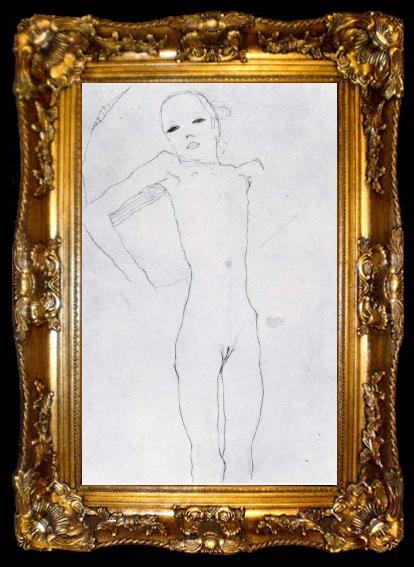 framed  Egon Schiele Nude girl, ta009-2