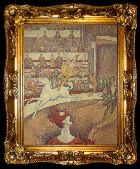 framed  Georges Seurat The circus, ta009-2
