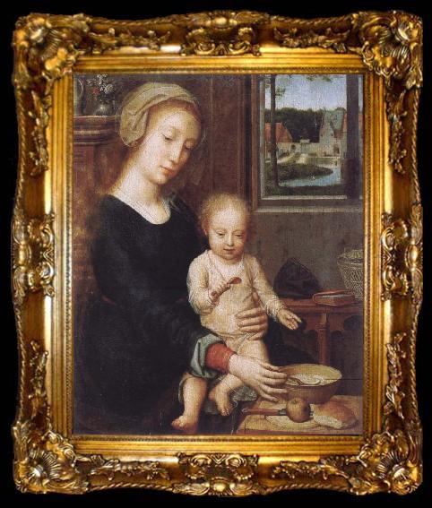framed  Gerard David Maria with child, ta009-2