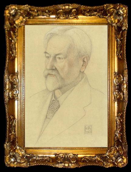 framed  Joseph E.Southall Study for Portrait of Henry W Nevinson LLD.LittD, ta009-2