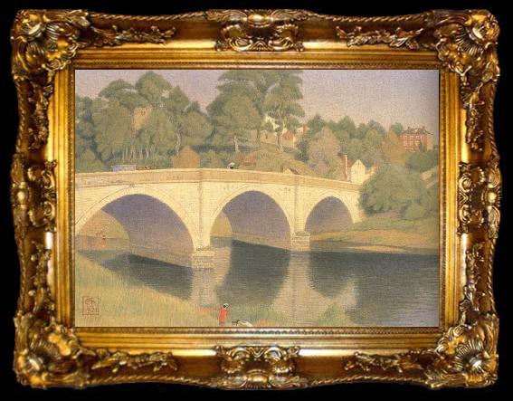 framed  Joseph E.Southall Dinham Bridge, ta009-2