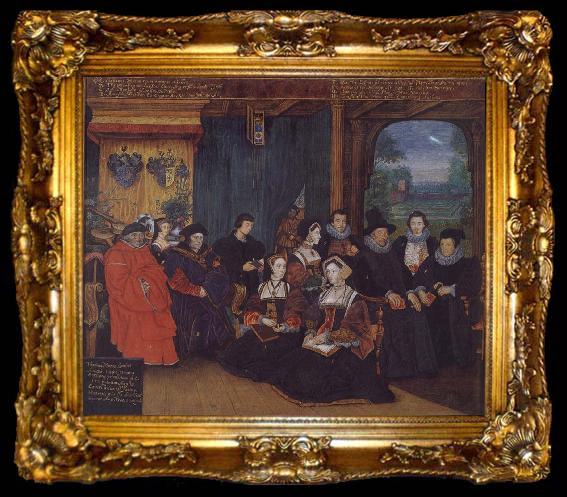 framed  Rowland Lockey Thomas More and Family, ta009-2