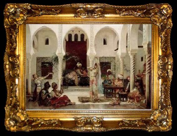 framed  unknow artist Arab or Arabic people and life. Orientalism oil paintings 143, ta009-2