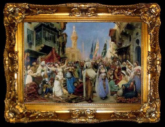 framed  unknow artist Arab or Arabic people and life. Orientalism oil paintings 50, ta009-2