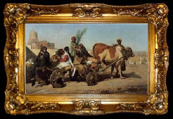 framed  unknow artist Arab or Arabic people and life. Orientalism oil paintings 170, ta009-2